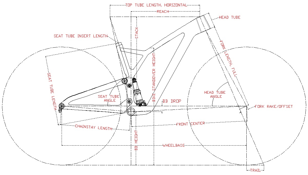 Geometría de cuadro de bicicleta de carbono 29ER TDC-FS906