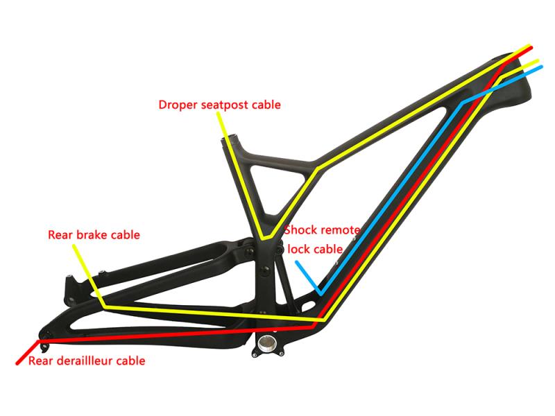 Instrucciones de enrutamiento del cable del cuadro de la bicicleta de montaña TDC-FS906 Trail