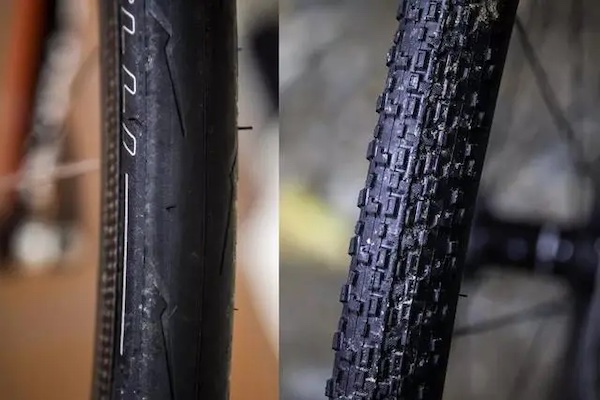 Diferencia de neumáticos entre bicicleta de carretera y bicicleta de grava
