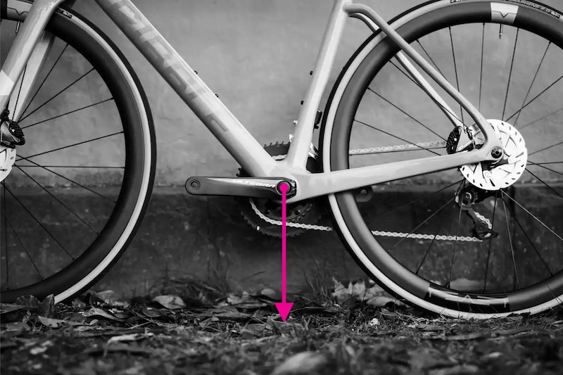 Altura del pedalier en cuadros de bicicleta